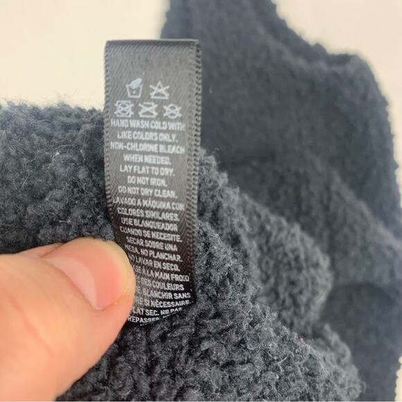 Skims women's large XL cozy knit black crop tank soft comfy relaxed - Picture 5 of 8